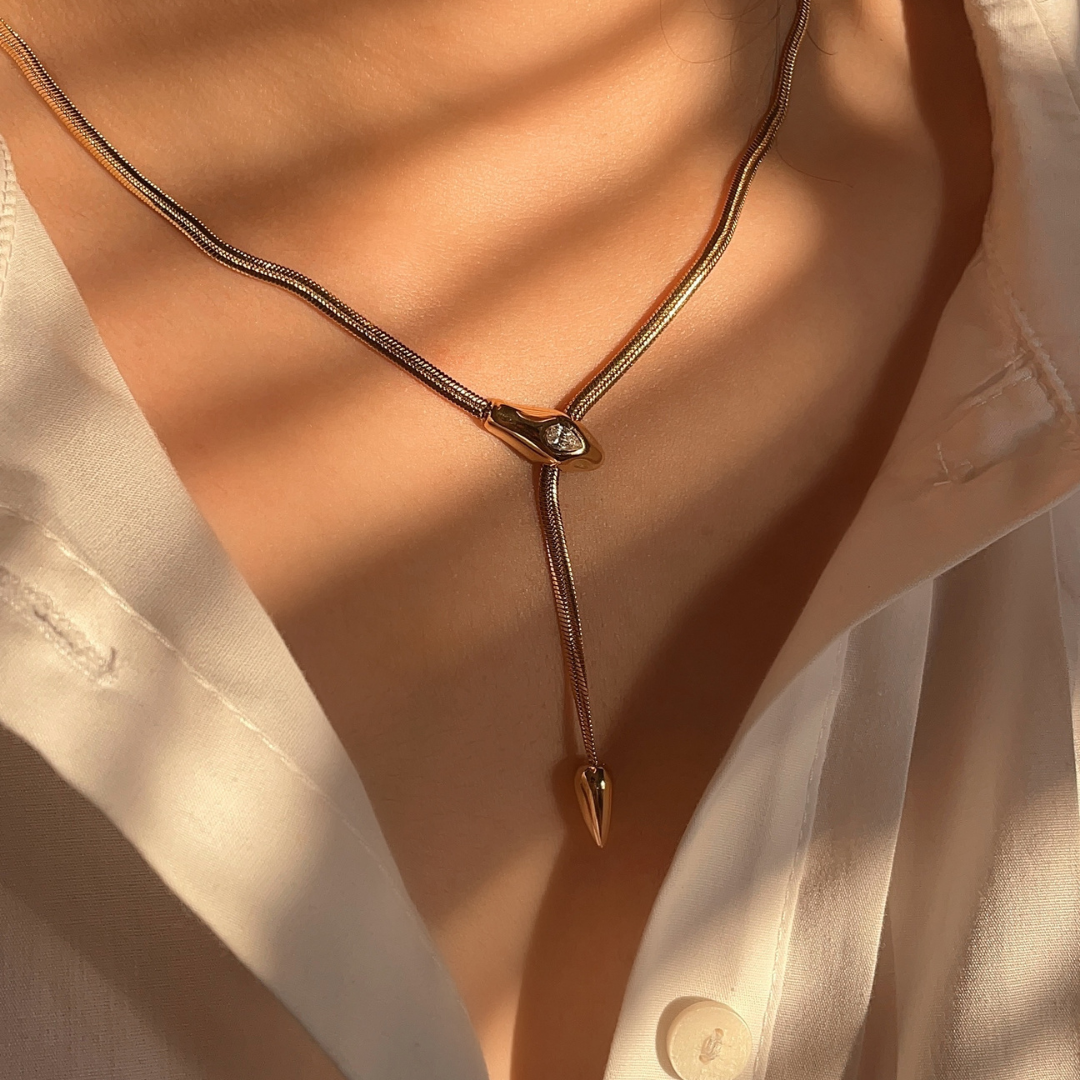 Collar Dorado Serpiente