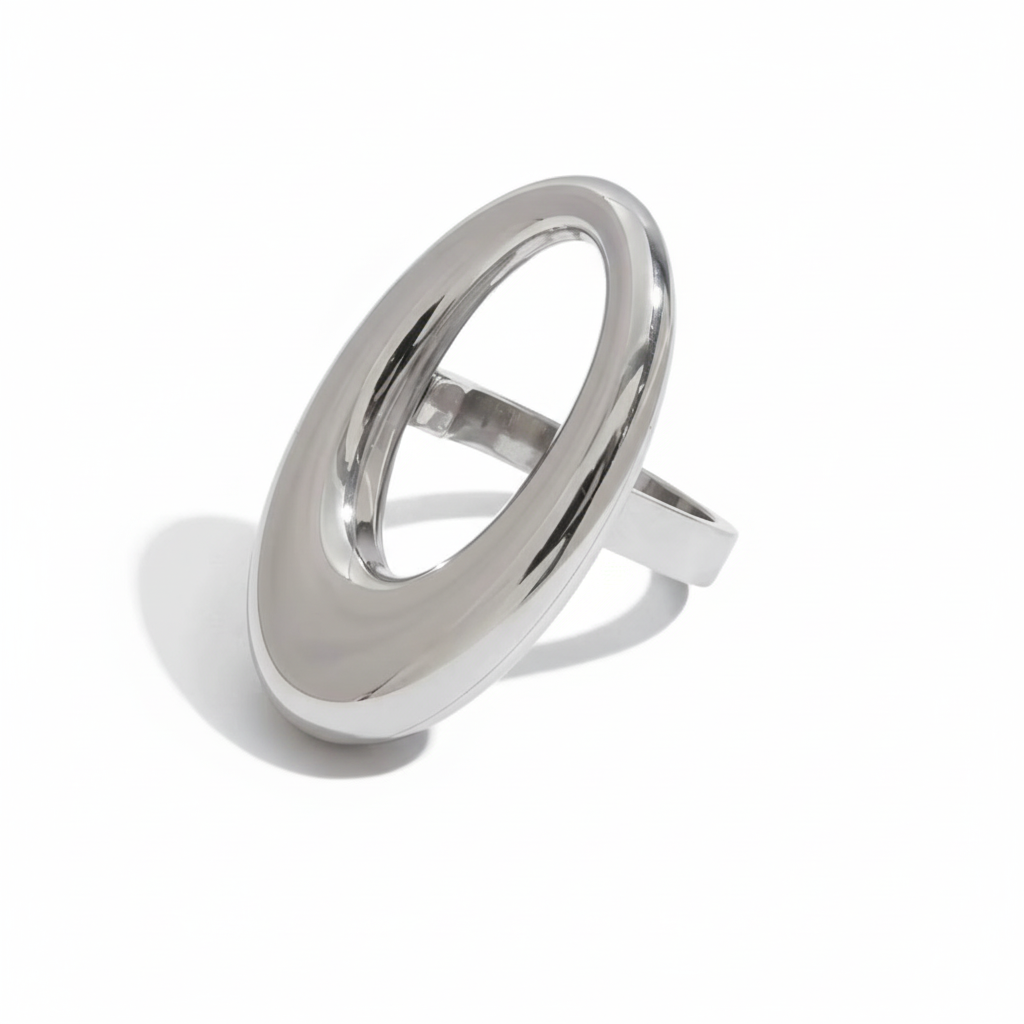 Anillo Dorado Ovalado Minimalista