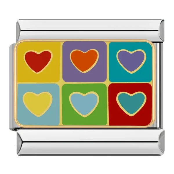 Charm Corazones Coloridos