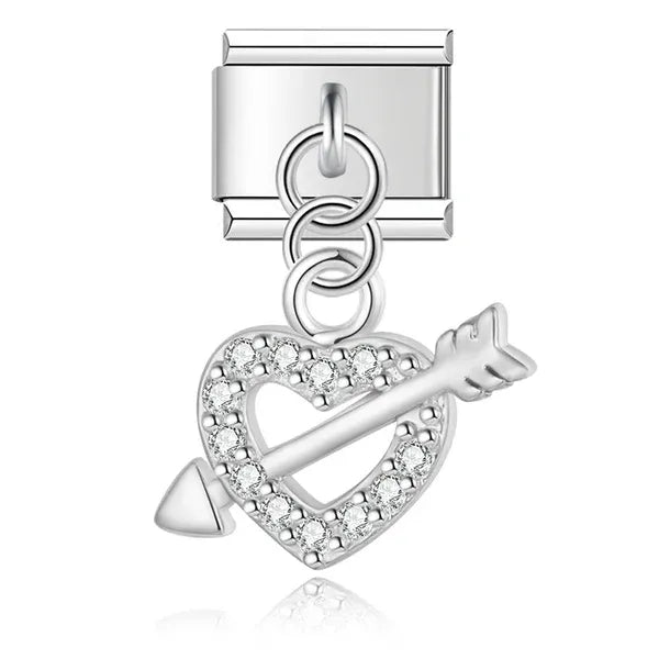 Charm Colgante Corazón con Flecha