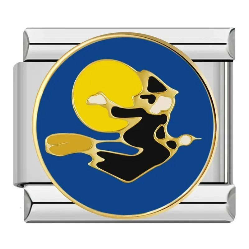 Charm Gatos con Luna Amarilla