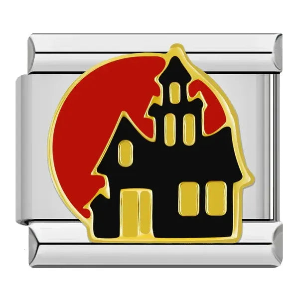 Charm Casa Embrujada con Luna Roja