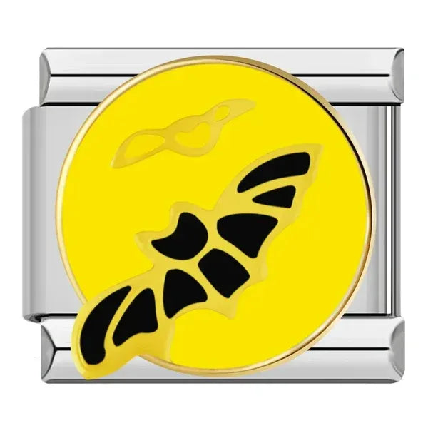 Charm Luna Amarilla con Murciélagos